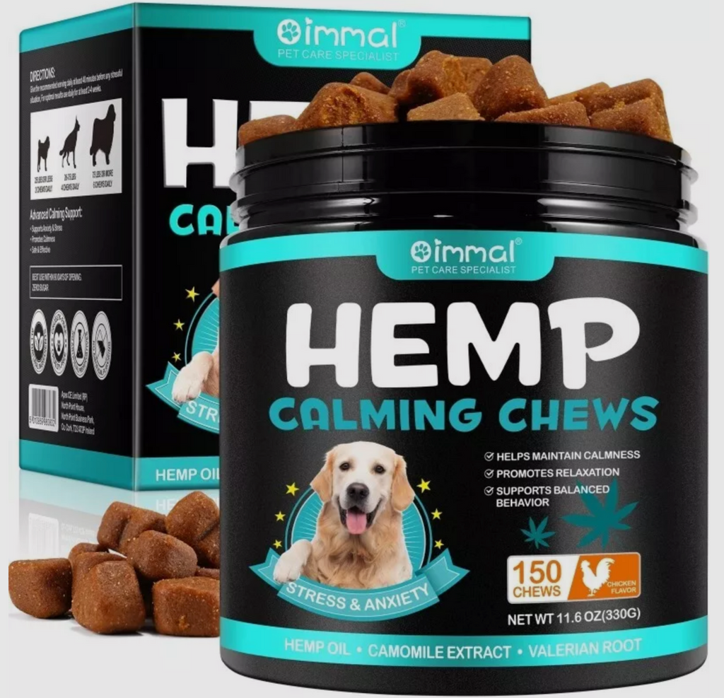 Oimmal Hemp calming dog chews (150) - Chicken Flavour