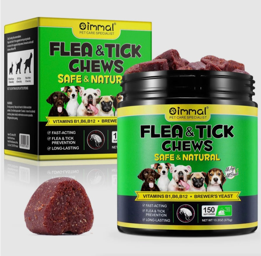 Oimmal Flea and Tick Dog Chews (150) - Peking Duck Flavour