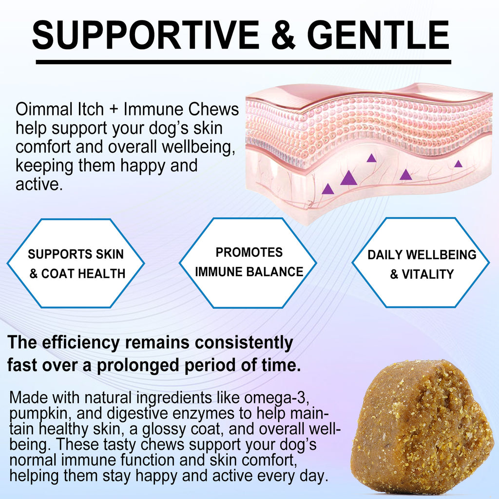 Oimmal Itch & Immune Dog Chews (150) - Pecking Duck Flavour