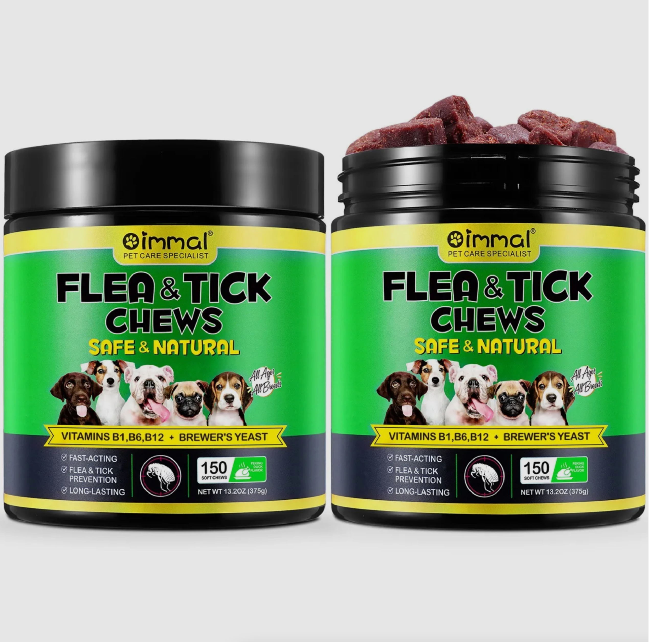 Oimmal Flea and Tick Dog Chews (150) - Peking Duck Flavour