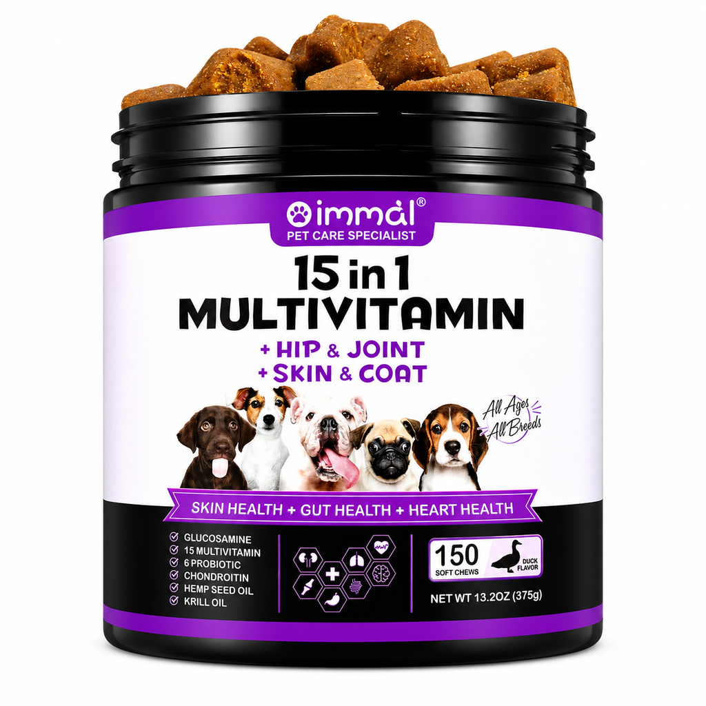 Oimmal Multivitamin 15 in 1 Dog Chews (150) - Duck Flavour