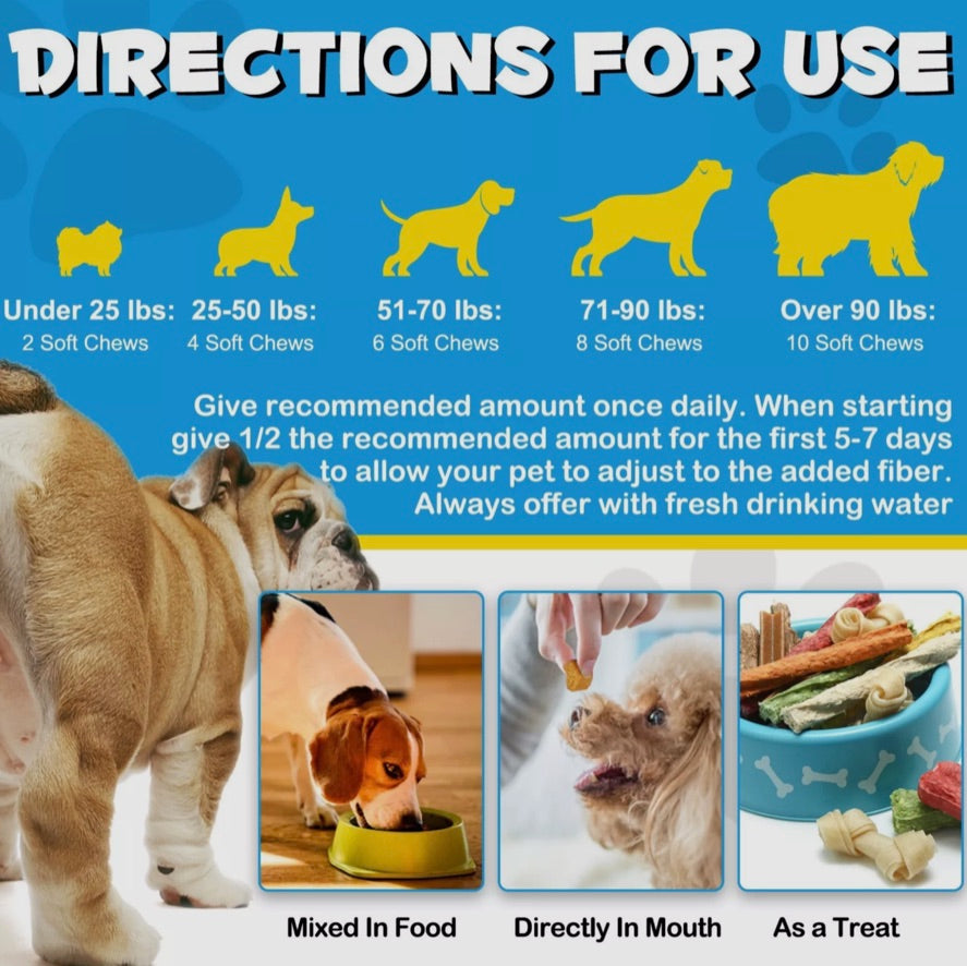 Oimmal Anal Gland Dog Chews (150) - Beef Flavour
