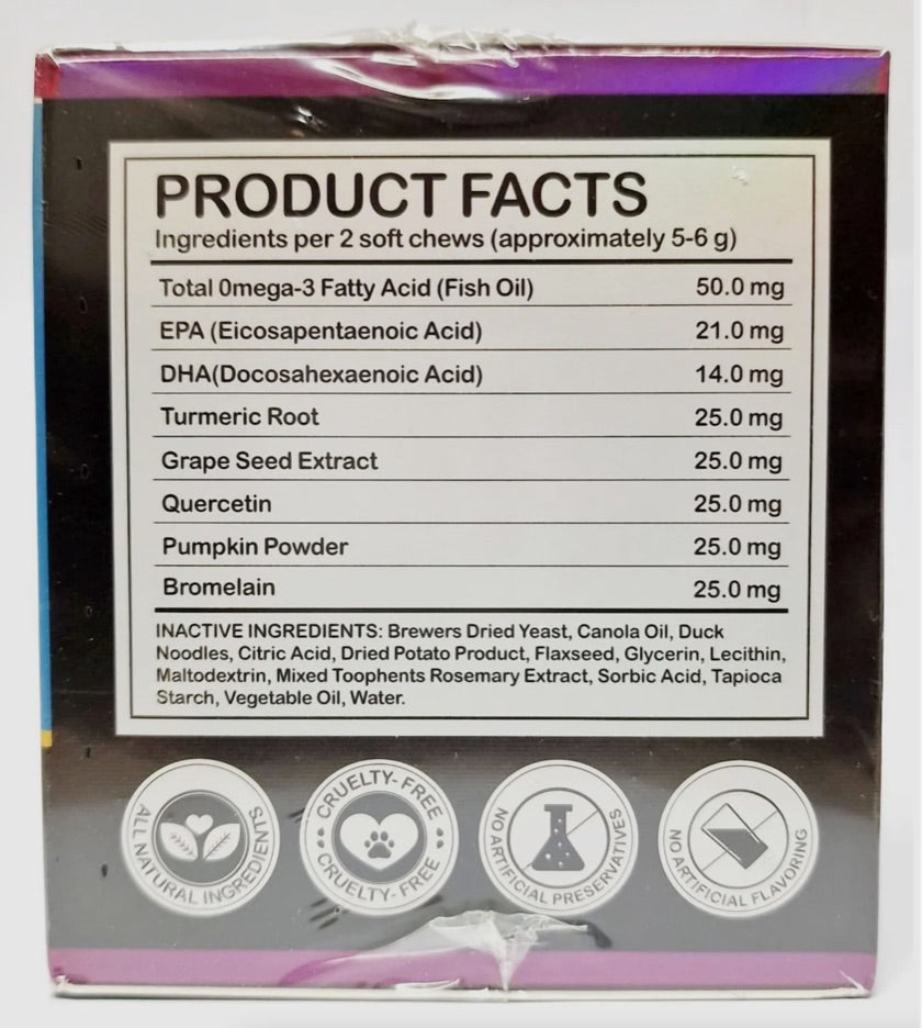 Oimmal Itch & Immune Dog Chews (150) - Pecking Duck Flavour