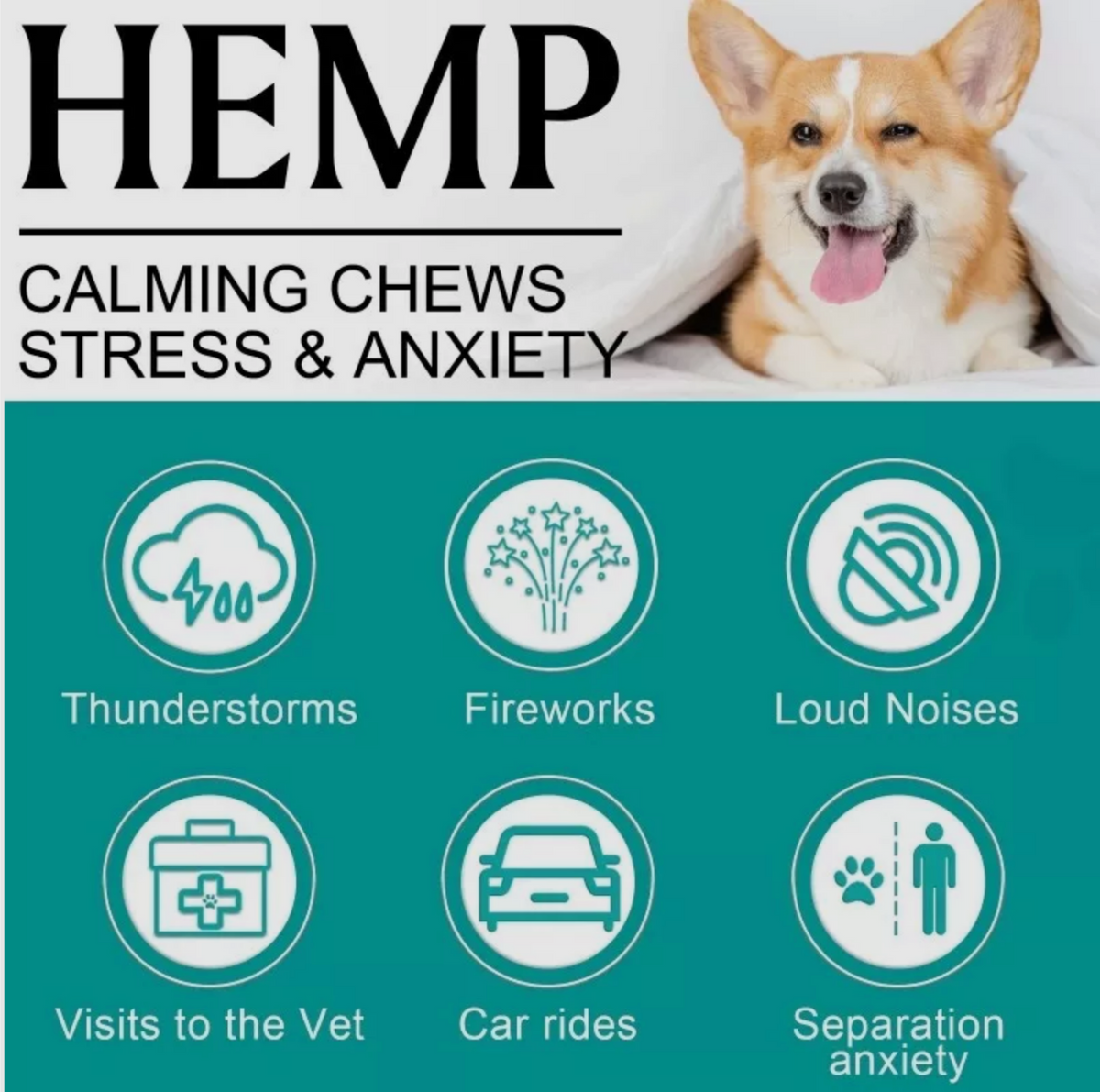 Oimmal Hemp calming dog chews (150) - Chicken Flavour