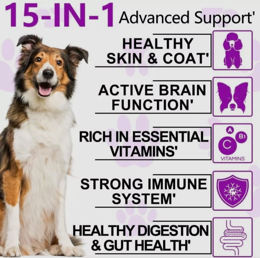 Oimmal Multivitamin 15 in 1 Dog Chews (150) - Duck Flavour